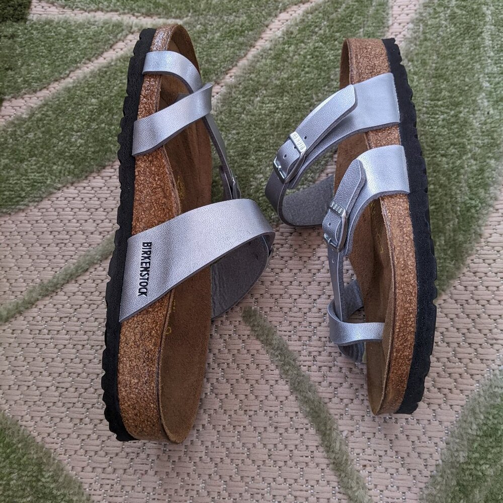 Birkenstock Mayari Sandals, Silver, size EU 37 (US 6.5/7) NEW - Picture 4 of 7